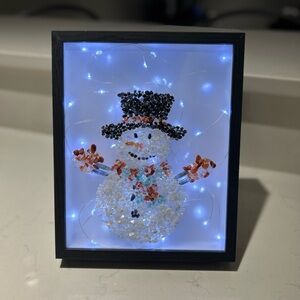 Festive Snowman Crystal Chips Light Box